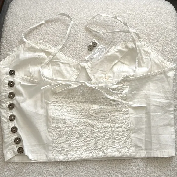 New Free People, So Posh Set, Medium in White