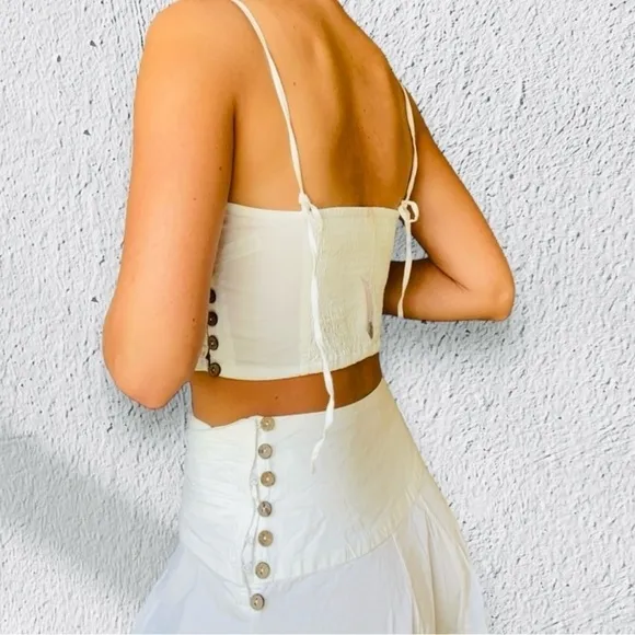 New Free People, So Posh Set, Medium in White