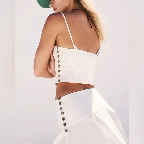 New Free People, So Posh Set, Medium in White
