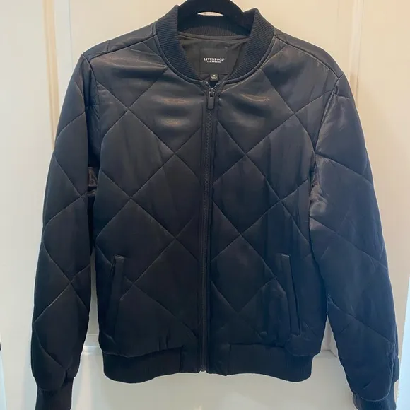 New! Liverpool Los Angeles Black Quilted Bomber Jacket Size Medium. Never worn!