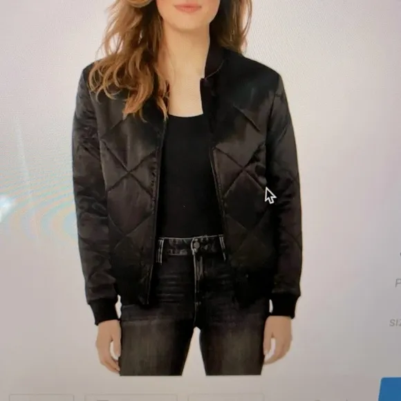 New! Liverpool Los Angeles Black Quilted Bomber Jacket Size Medium. Never worn!