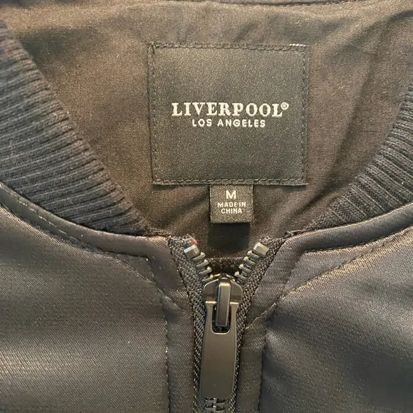 New! Liverpool Los Angeles Black Quilted Bomber Jacket Size Medium. Never worn!