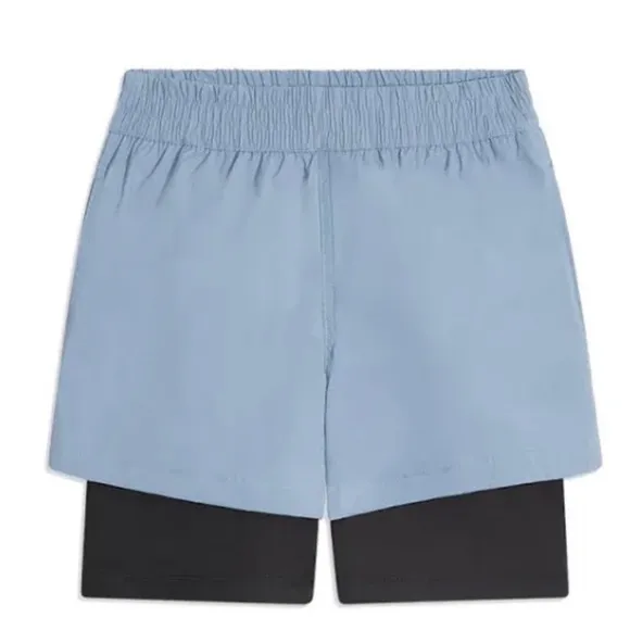 NEW  WEWOREWHAT - SOLID WINDBREAKER BIKER SHORT in Blue