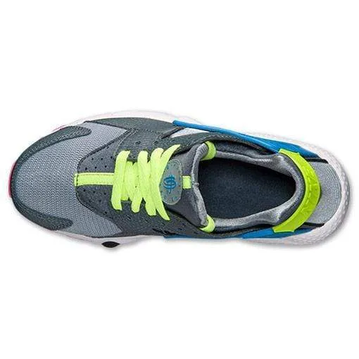 Nike Air Huarache Junior 'Dark Magnet Grey-Volt-Cobalt Blue'