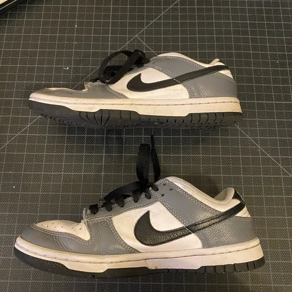 Nike Dunk Low Gray and White Sneakers size 4.5