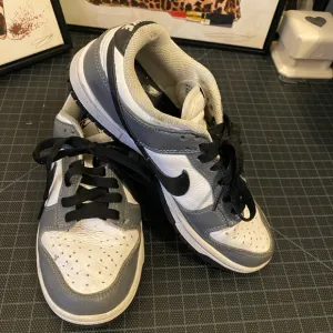 Nike Dunk Low Gray and White Sneakers size 4.5