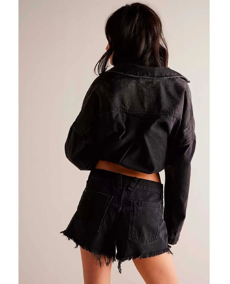 Now or Never Denim Short Zodiak
