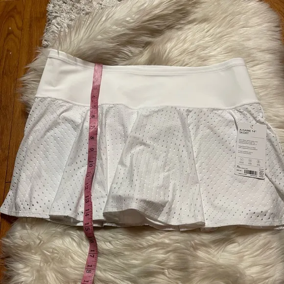 NWT ATHLETA A Game Skort 14&quot; Tennis Sports | White