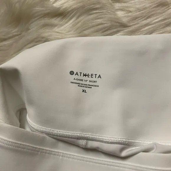 NWT ATHLETA A Game Skort 14&quot; Tennis Sports | White