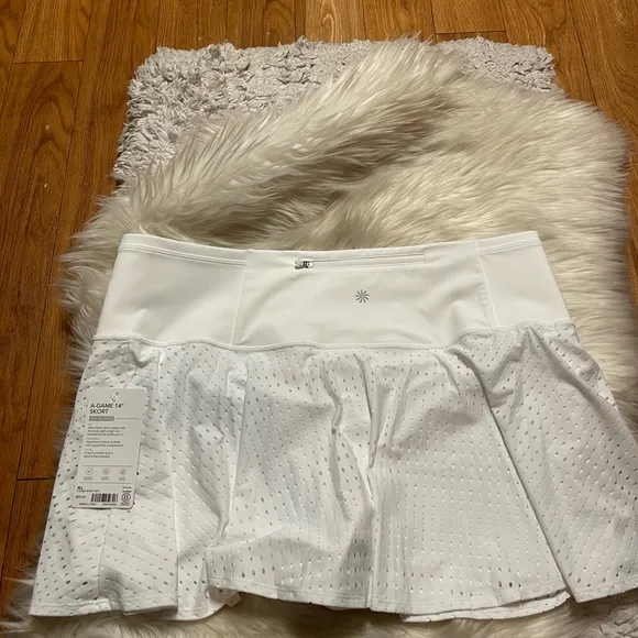 NWT ATHLETA A Game Skort 14&quot; Tennis Sports | White