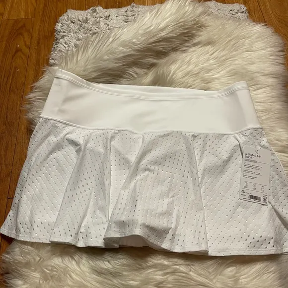 NWT ATHLETA A Game Skort 14&quot; Tennis Sports | White