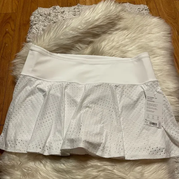 NWT ATHLETA A Game Skort 14&quot; Tennis Sports | White