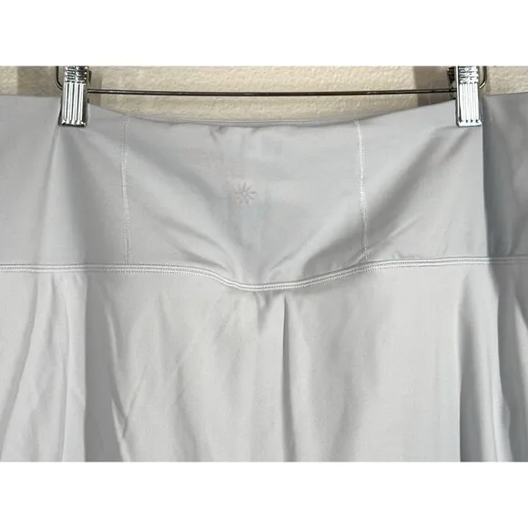 NWT ATHLETA Fairway Golf Skort 18&quot; Women's Sz 1X Light Gray Tennis Skirt Pockets