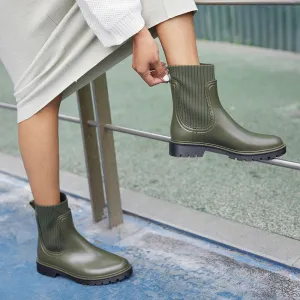 Olive Green Wellington Boots