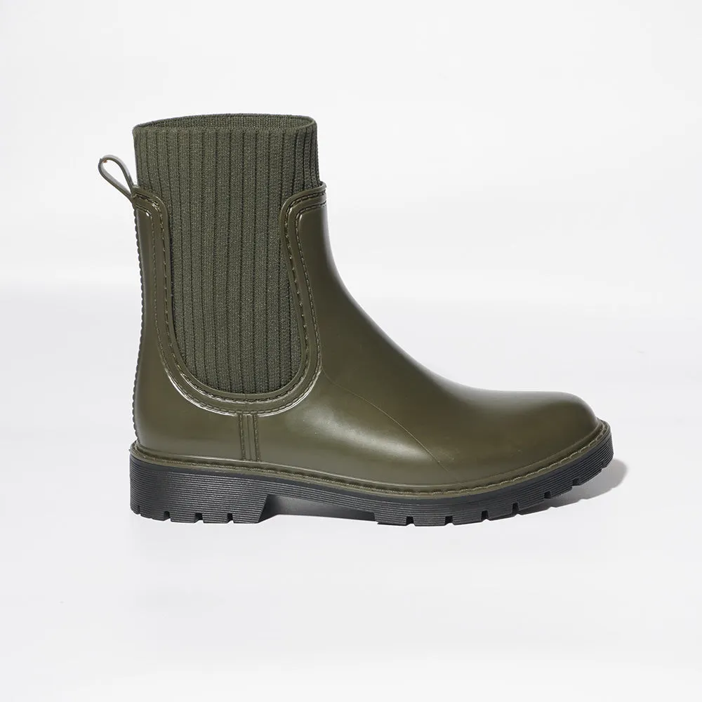 Olive Green Wellington Boots