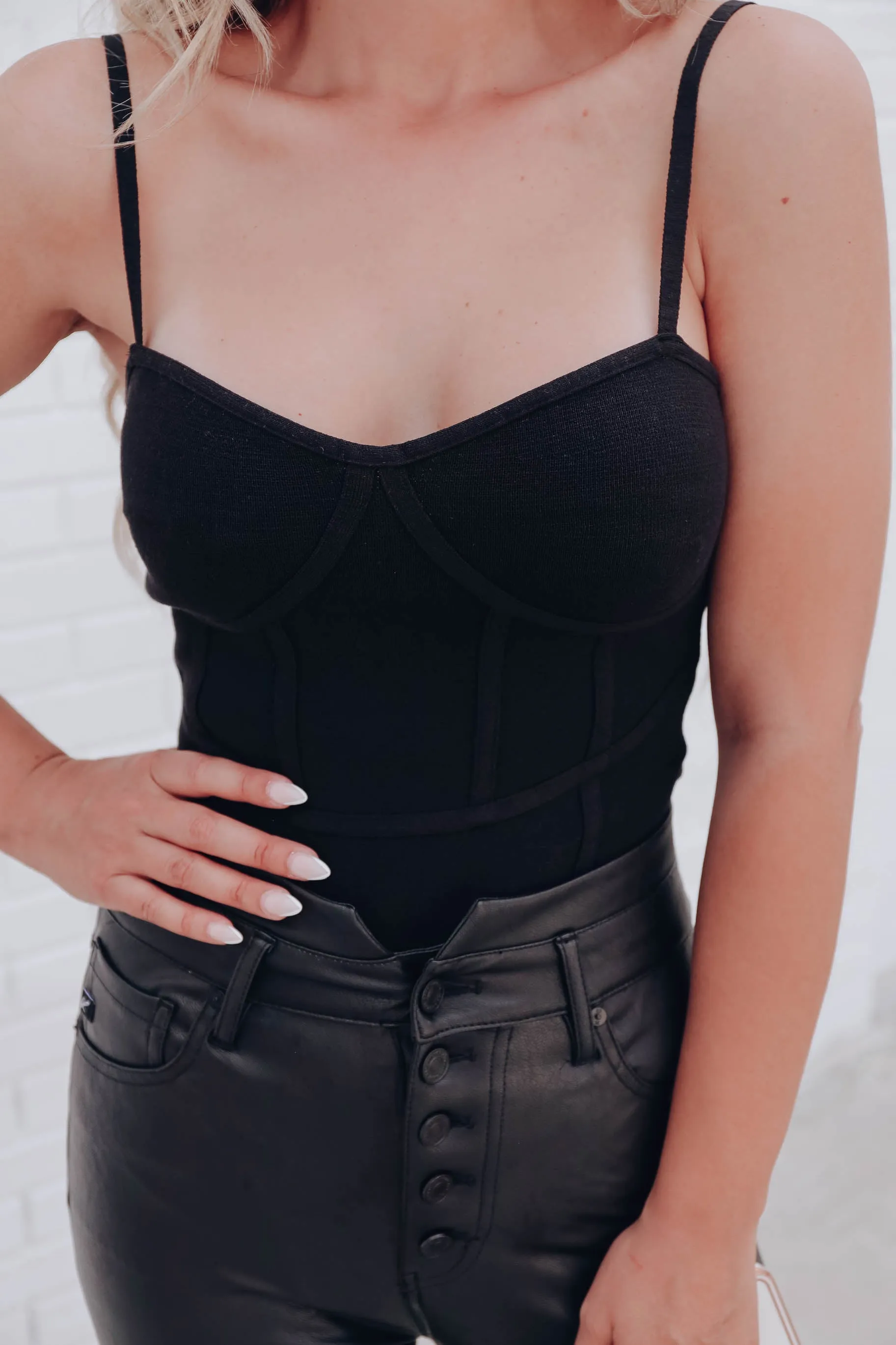 Our Little Secret Bodysuit - Black
