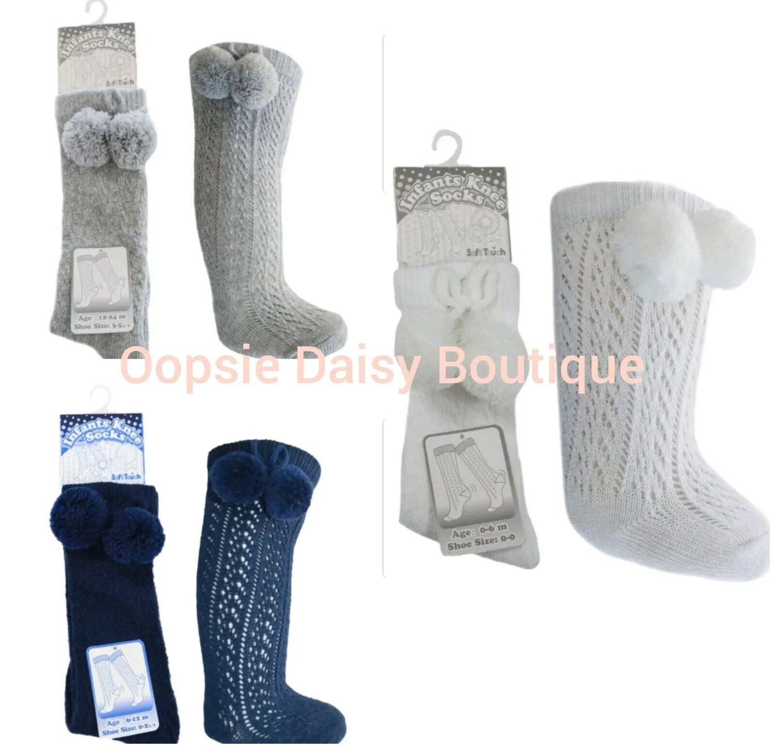 Pelerine Knee High Pom Pom Socks