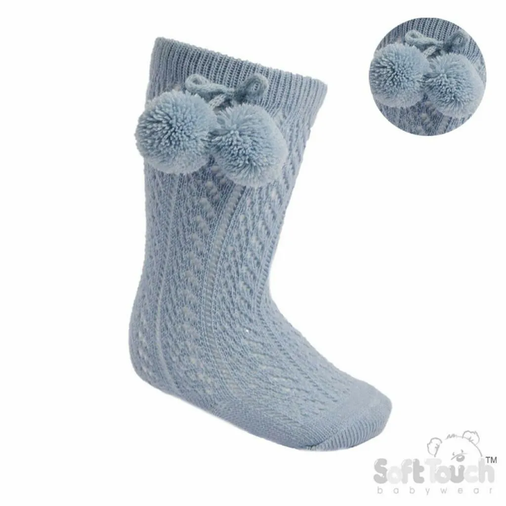 Pelerine Knee High Pom Pom Socks