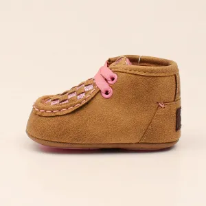 PINK CHECKER INFANT BABY BUCKER CASUAL SHOES