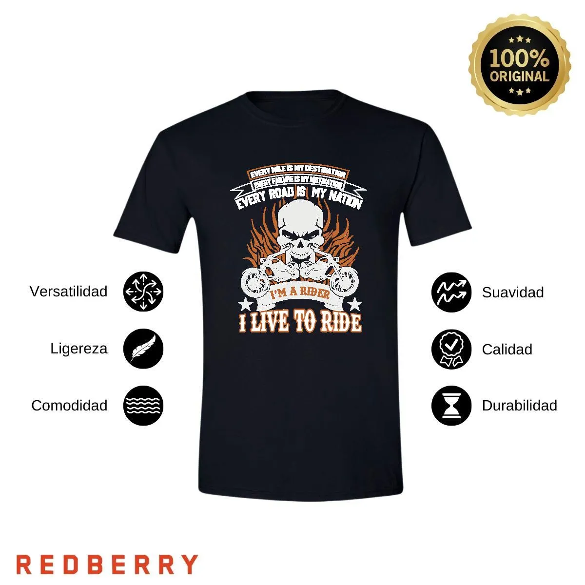 Playera Hombre Motos Biker Motociclista MS1005
