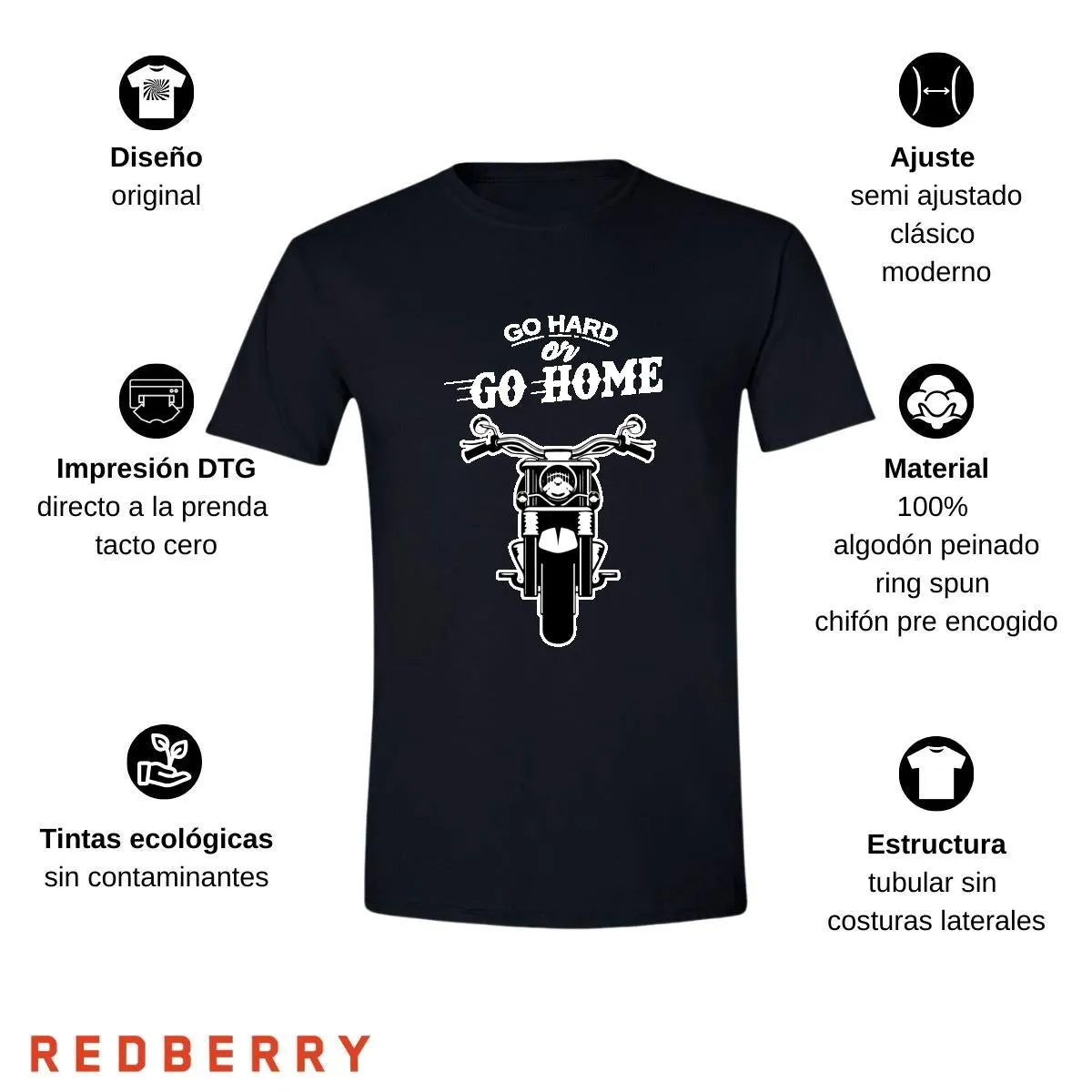 Playera Hombre Motos Biker Motociclista MS1043