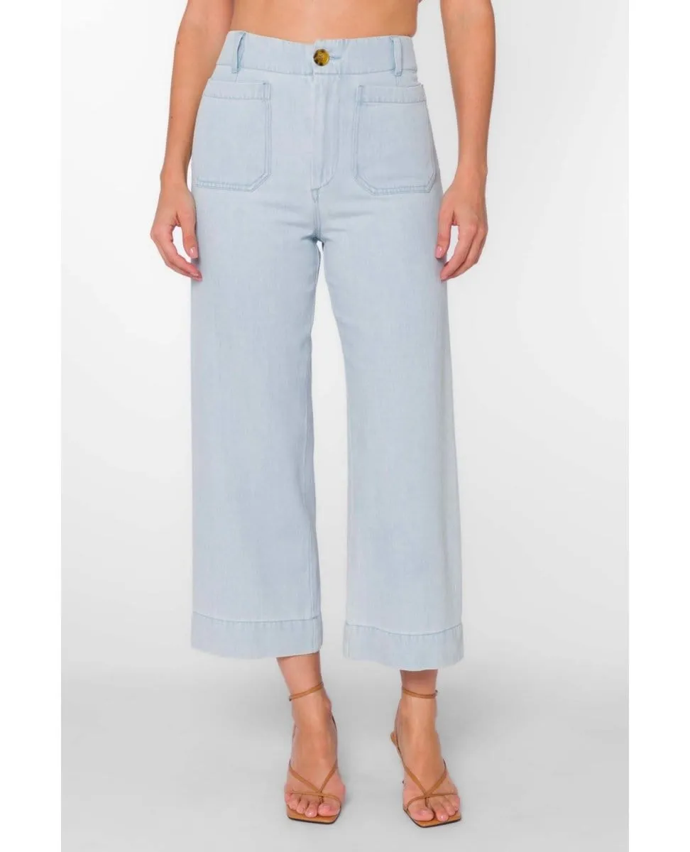 Powder Blue Alyx Wide Leg Crop Pant