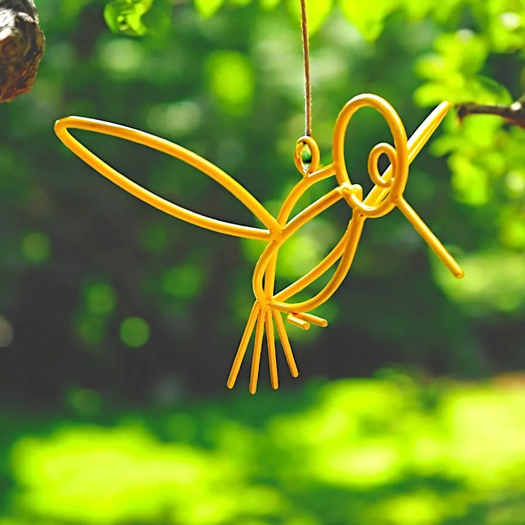 Powder Coated Metal Hanging Hummingbirds