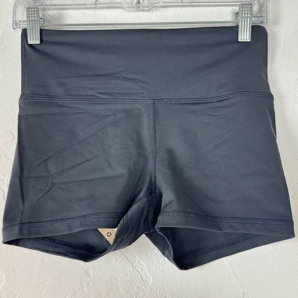 Prana Shorts Biker Yoga Layna Solid Black Pull On Workout Athletic Stretchy