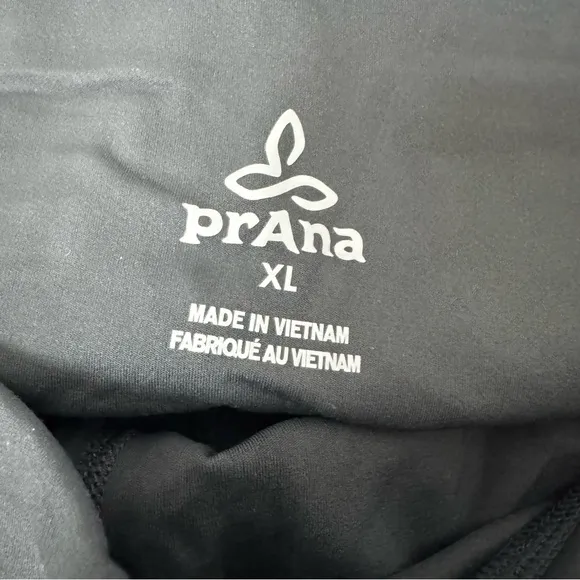 Prana Shorts Biker Yoga Layna Solid Black Pull On Workout Athletic Stretchy