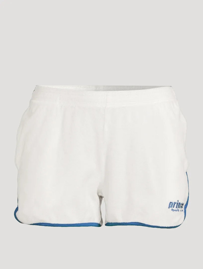 Prince Sporty Terry Shorts - White/Lapis