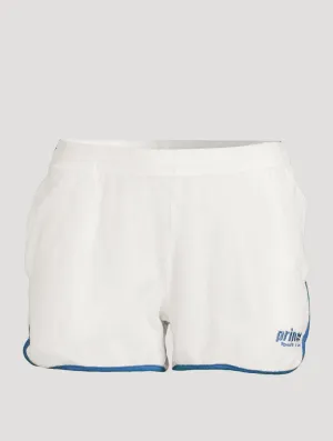 Prince Sporty Terry Shorts - White/Lapis