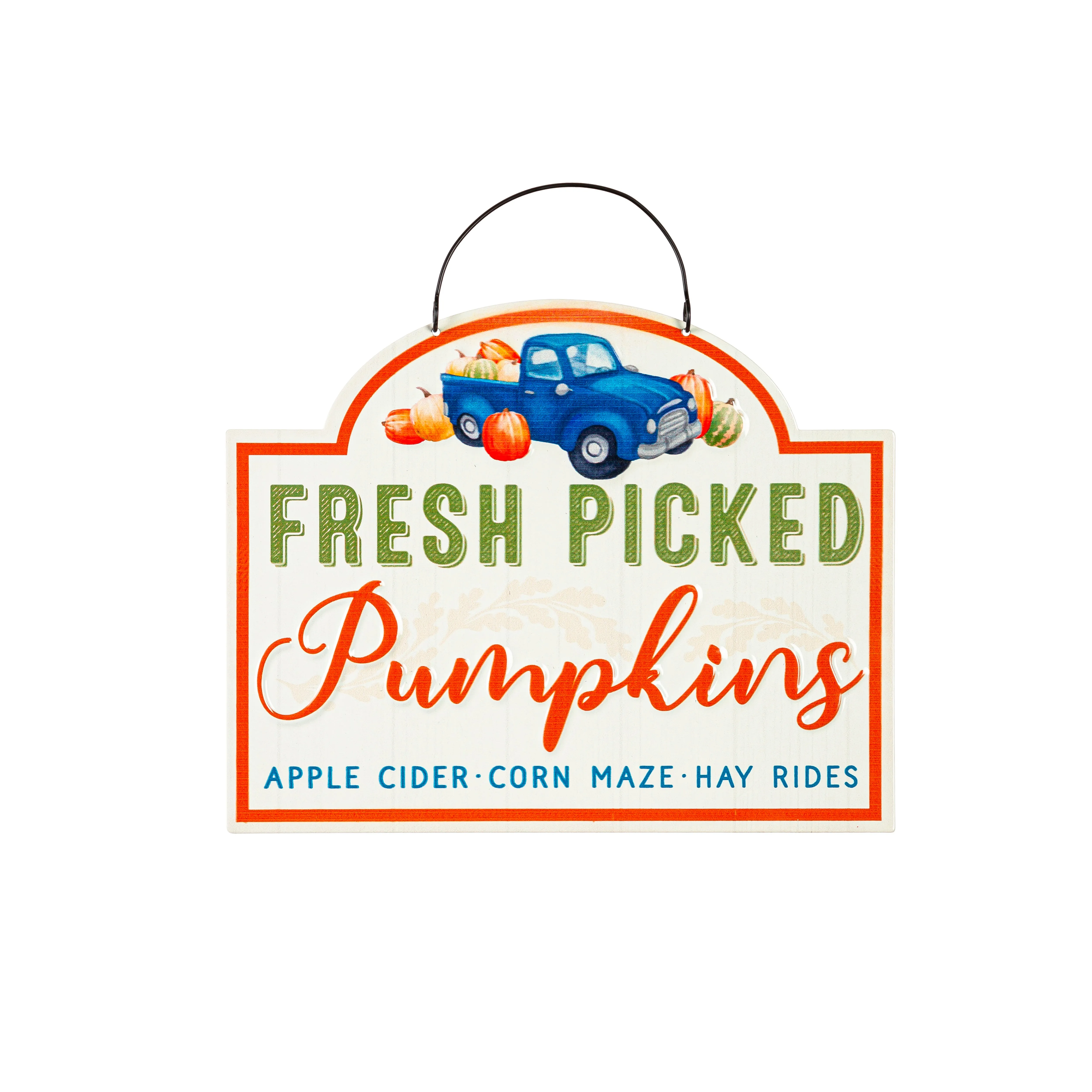 Printed Metal Hanging Harvest Sign, Asst of 4,p4494