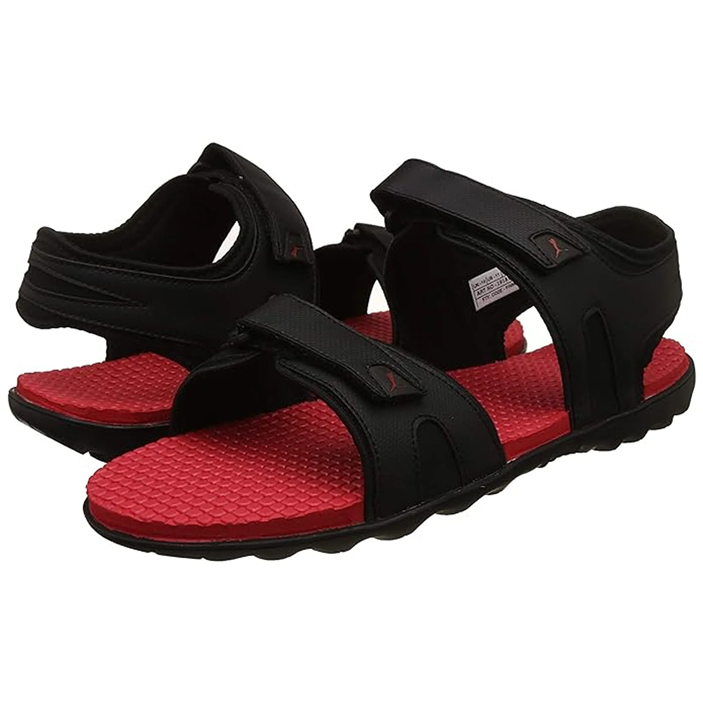 Puma Men's Puma Black-High Risk Red Sandals (19185301)