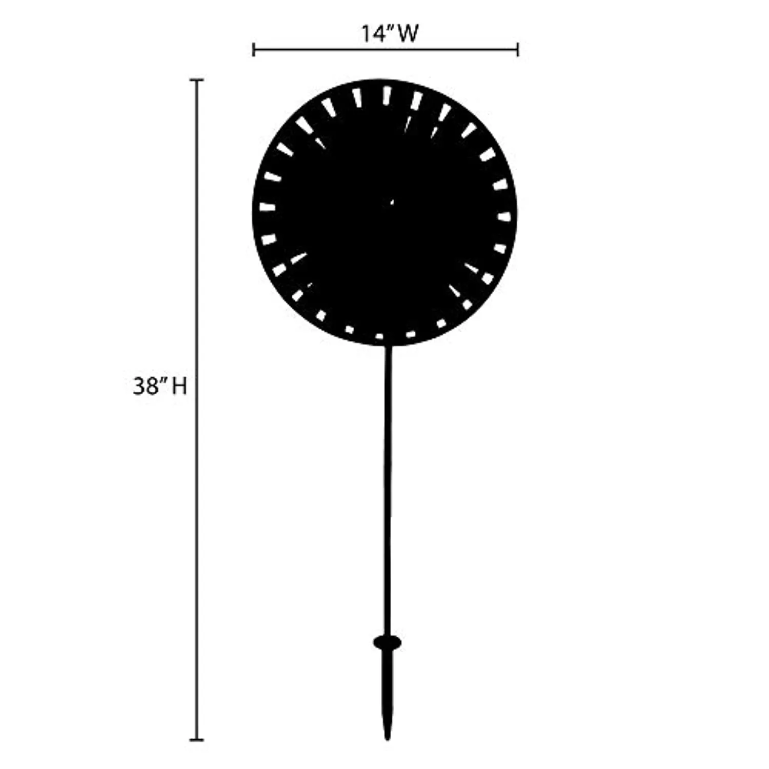 Rainbow Triple Wheel 13 or 14 inch Spinner- Ground Stake Included - Colorful Wind Spinner for your Yard and Garden