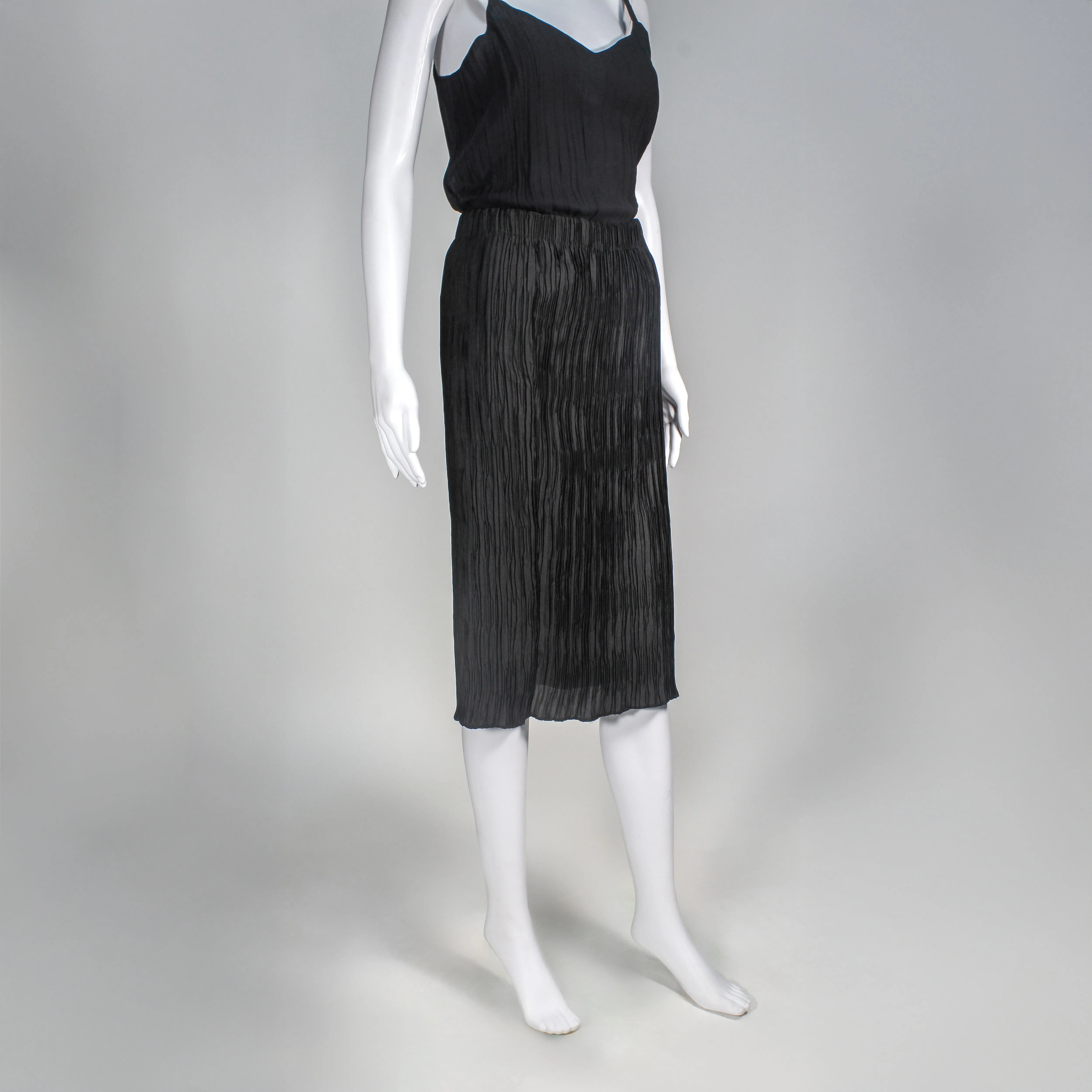 Reagon Skirt in Black Crepe by Drew