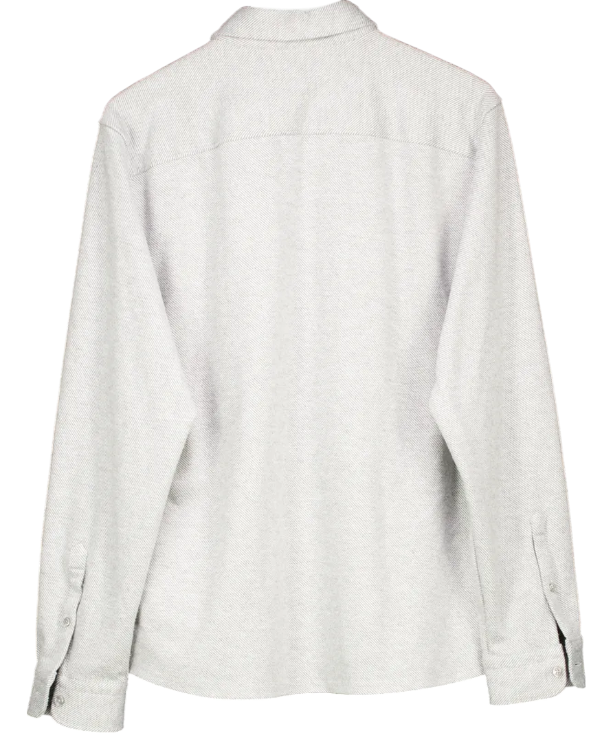 REISS Grey Caprio Jersey Twill Melange Overshirt UK XXL