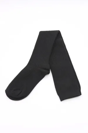 Ribbed Knee High Socks