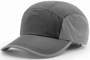Richardson Mesh Panel Running Cap Black Charcoal