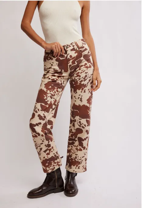 Risk Taker Mid-Rise Printed Jeans