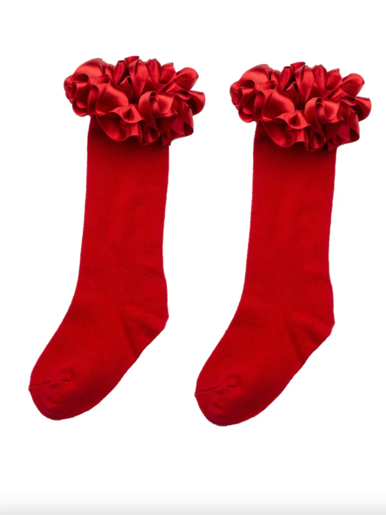 Ruffle Knee High Socks - 3 Colours