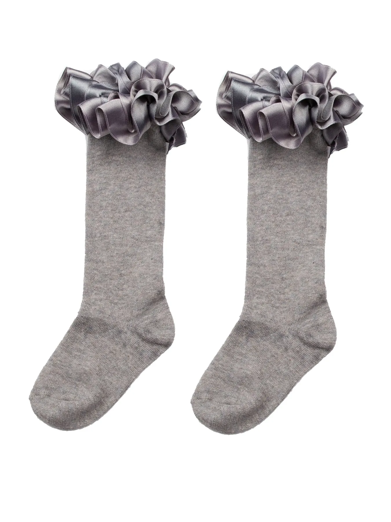 Ruffle Knee High Socks - 3 Colours