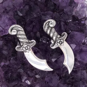 Saber Sword Stud Earrings