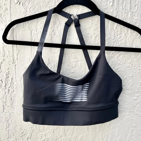 Savage X Fenty Band-It Low-Impact Sports Bra &amp; Biker Short Set Caviar Sz US 4-6