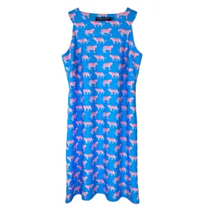 Seaside Dress in Cougar Romp Blue