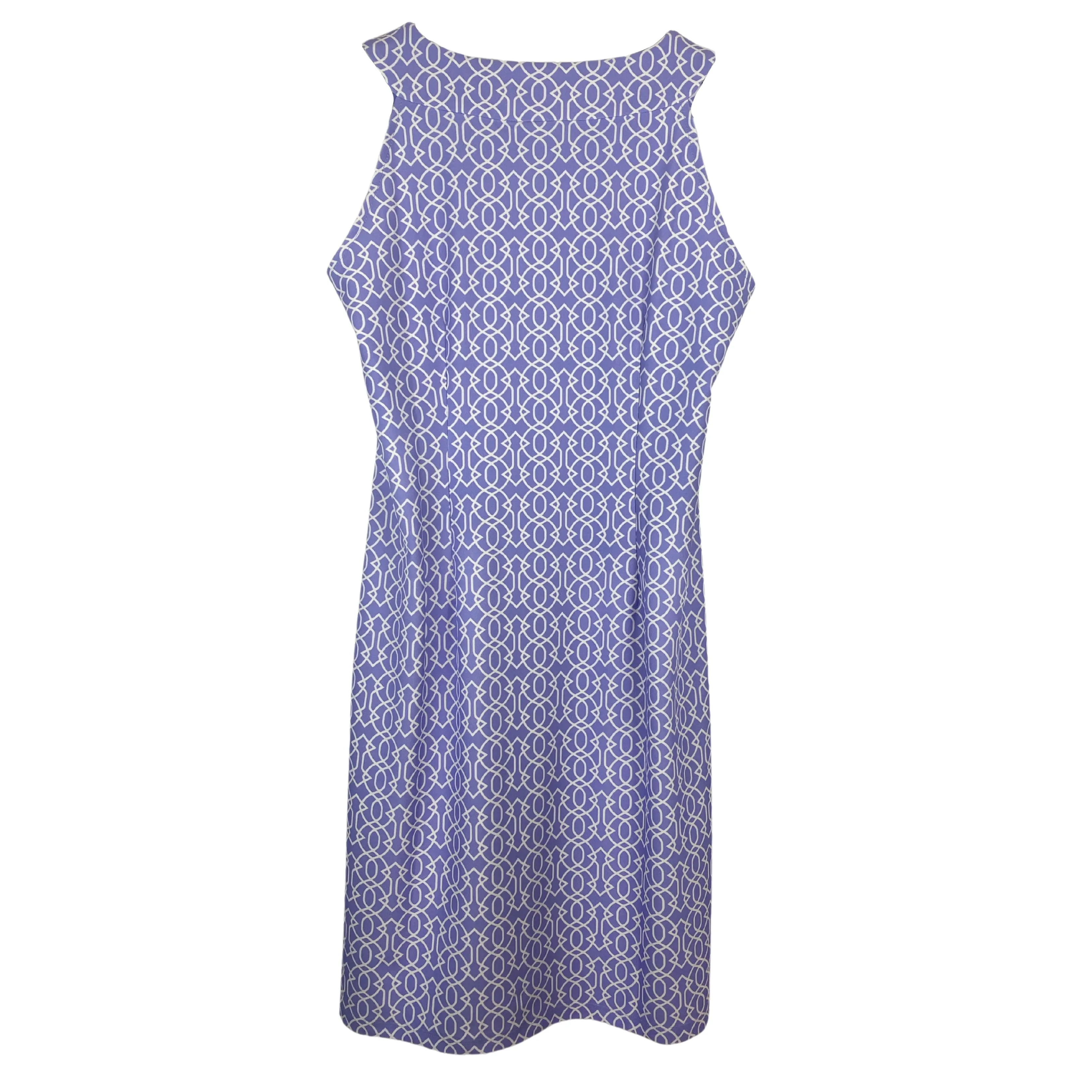 Seaside Dress in Imperial Trellis Lilac and White