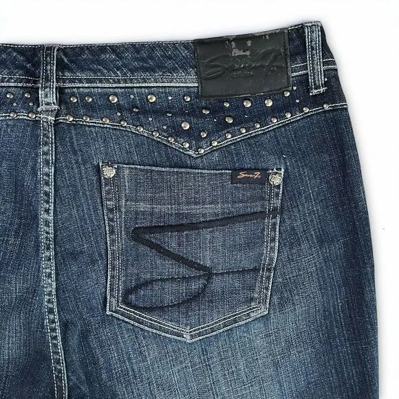 Seven7 x Lane Bryant Slim Boot Stud Embellished Y2K Jeans Women's Size 20 NWT
