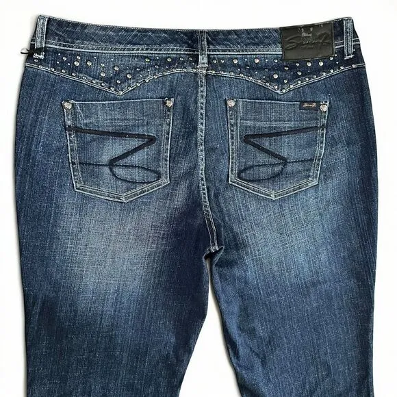 Seven7 x Lane Bryant Slim Boot Stud Embellished Y2K Jeans Women's Size 20 NWT