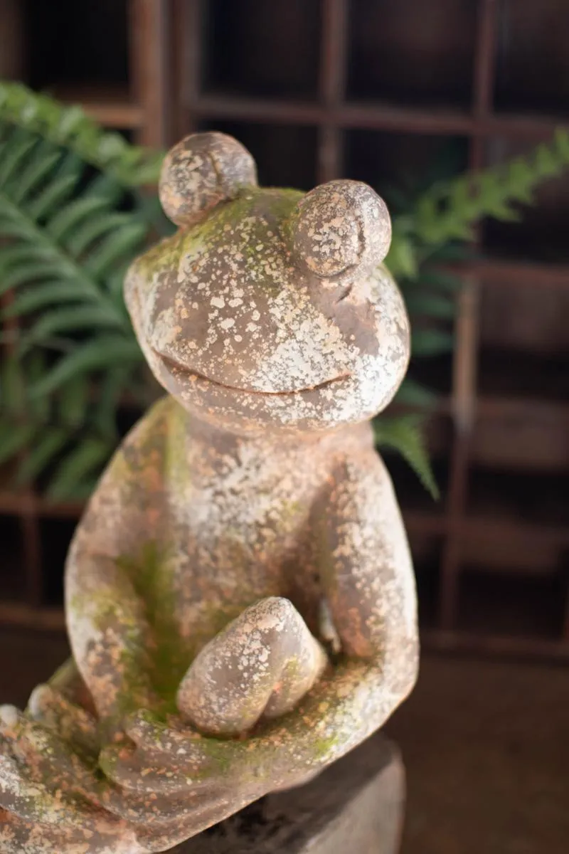 Small Faux Concrete Frog