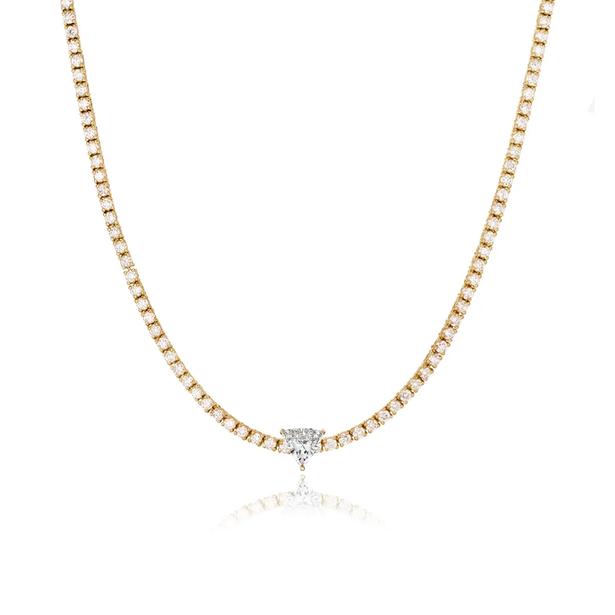 Solitaire Diamond Tennis Necklace