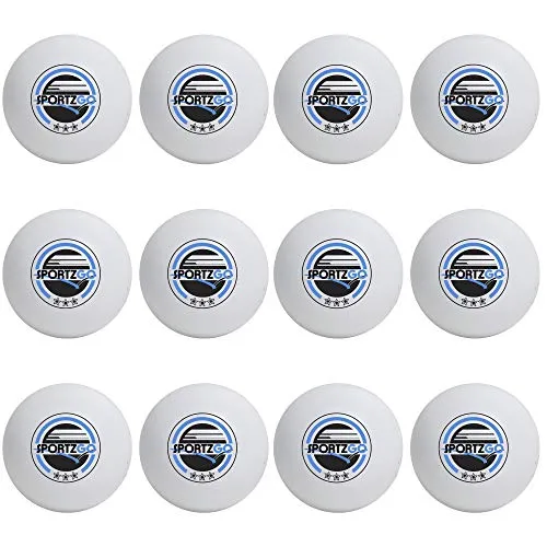Sportly® Table Tennis Ping Pong Balls, 3-Star 40mm Advanced Training Regulation Size Balls,-12 Pk- White
